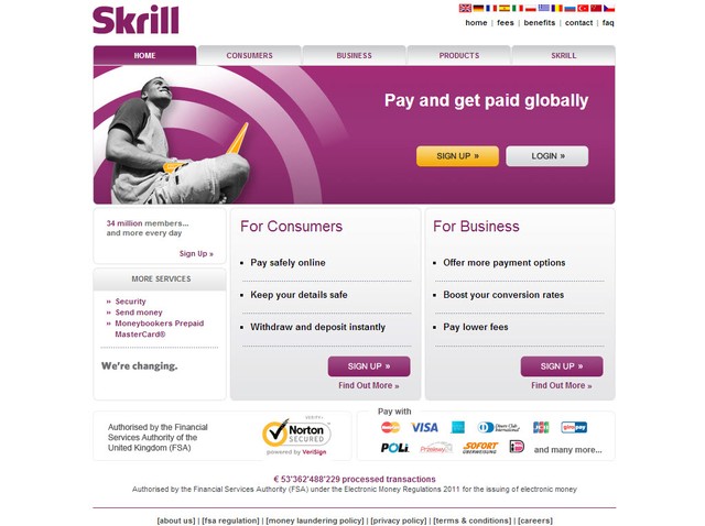 Skrill Earns Awards