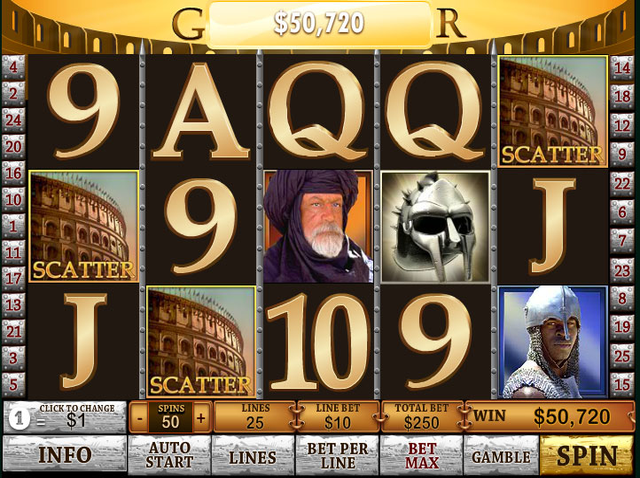 Gladiator Video Slot Screenshot