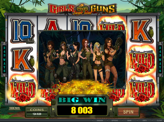 Girls with Guns Jungle Heat Video Slot Screenshot